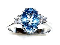 Ringe Sommer Gioielli Dame CLASSICI in Weißgold Acquamarina 1.62 Ct ACQ 1.62 DIA 0.06 G/VS - ACQ 1.62 DIA 0.06 G/VS